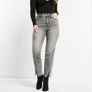 High Waisted Vented Hem Straight Ankle Jeans - 14R - NWOT